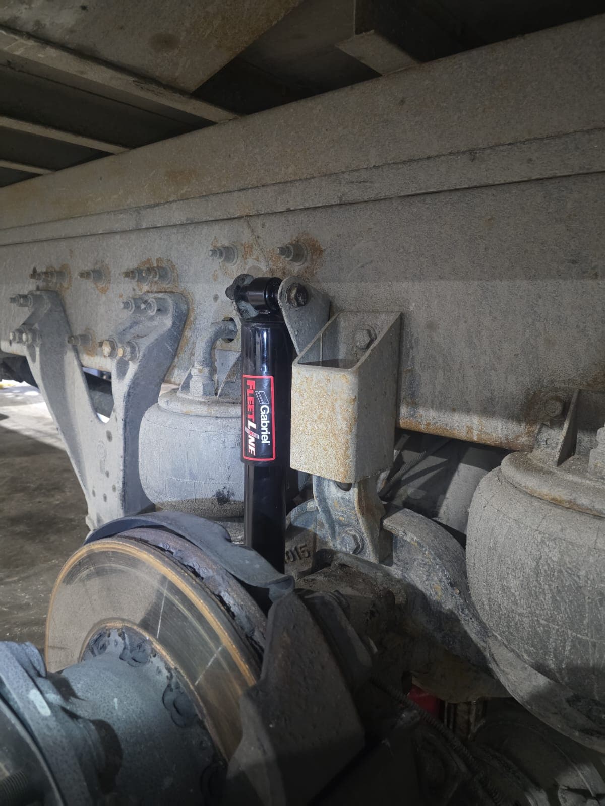 Preventative maintenance being performed on a fleet vehicle